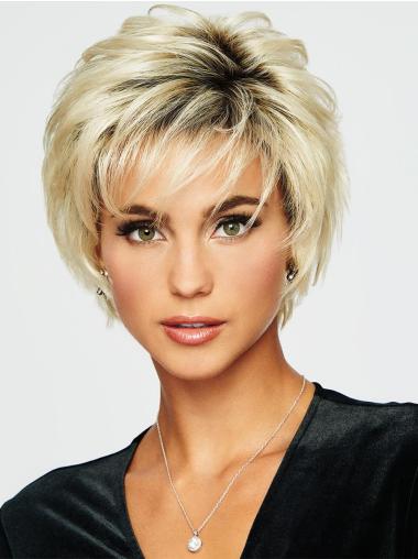 Boycuts Blonde Wavy 5" Cropped Synthetic Wigs