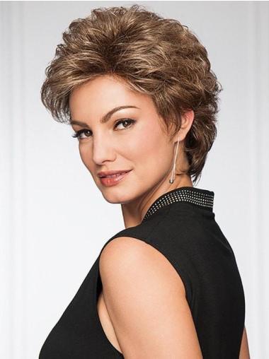 Short Capless Brown 5" Wig For Women Classic Style