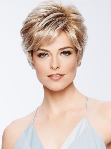 Boycuts Blonde Wavy 4" Cropped Synthetic Wigs