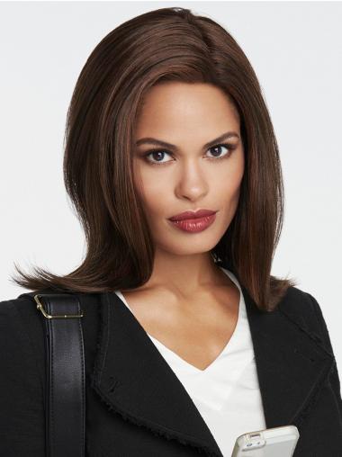 Brown Without Bangs 14" Straight Synthetic Wigs