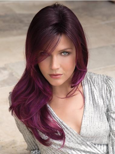 Purple Layered 20" Straight Synthetic Wigs