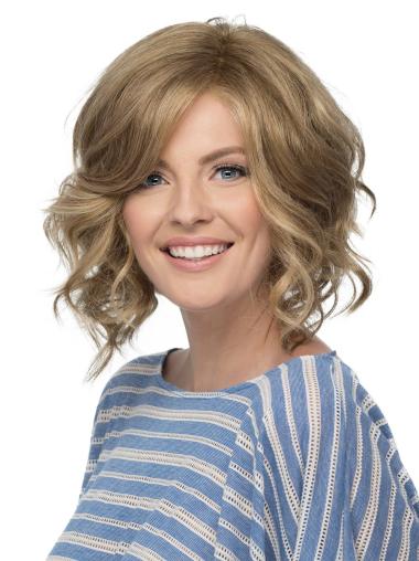 Curly Blonde Layered 10" Lace Front Wigs