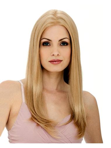 24" Blonde Long Layered Straight Flexibility Lace Wigs