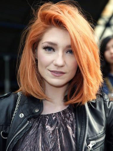 Human Bob Hair Nicola Roberts Wigs Remy With Capless Bobs Cut Cropped Color