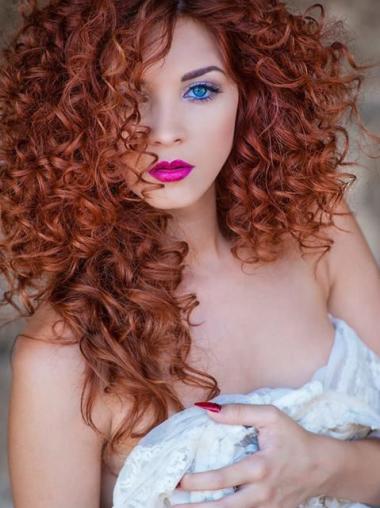 16" Long Curly Cropped Synthetic Lace Wig UK