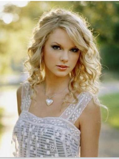 18" Synthetic Long Curly With Bangs Taylor Swift Celebrity Wigs