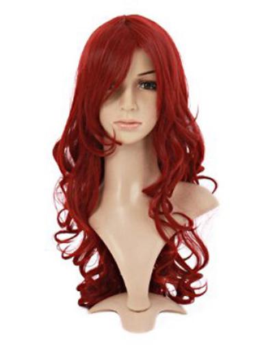 Wavy With Bangs Lace Front Style 20" Red Long Wigs