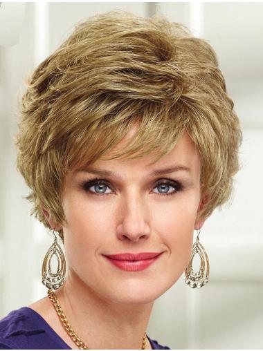 Short Wavy Capless Layered 8" New Synthetic Wigs