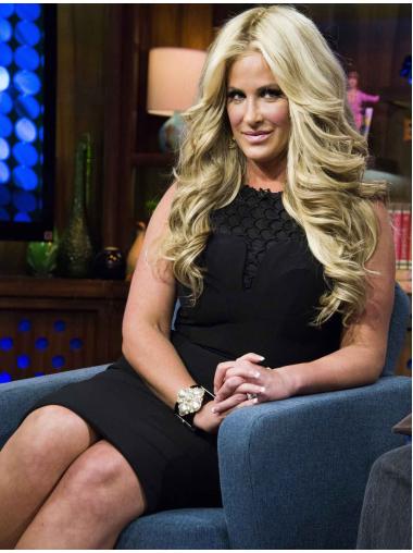 Great 20" Long Curly Without Bangs Lace Front Kim Zolciak Wigs