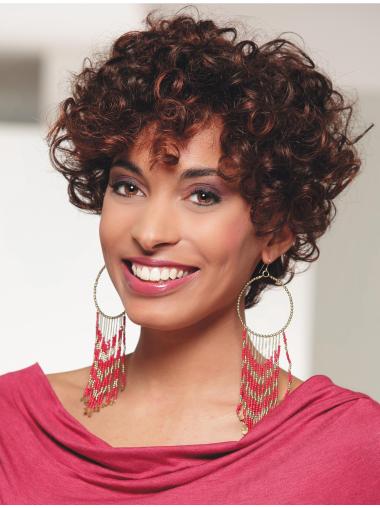 10" Auburn Monofilament Wigs For Black Women