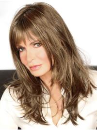Shoulder Length Capless 16" Brown Flexibility Synthetic Jaclyn Smith Wigs