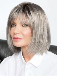 Chin Length Lace Front 12" Grey Fabulous Synthetic Jaclyn Smith Wigs