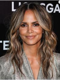 Soft Long Lace Front Synthetic Without Bangs Halle Berry Wigs