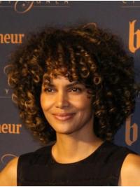 Durable Chin Length Lace Front Synthetic Without Bangs Halle Berry Wigs