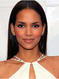 Perfect Long Lace Front Synthetic Without Bangs Halle Berry Wigs