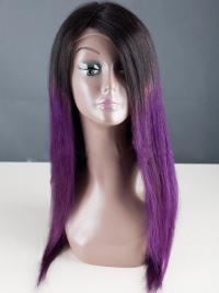 Long Straight Without Bangs Full Lace 18" Designed Black Women Wigs