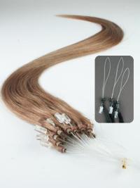 Cheapest Brown Straight Micro Loop Ring Hair Extensions