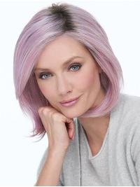 Affordable Straight Pink Synthetic Bobs Trendy Wigs
