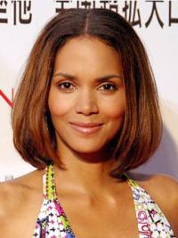 Full Lace Straight Bobs Chin Length High Quality 12" Halle Berry Wigs