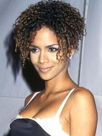 Lace Front Curly Without Bangs Short Modern 8" Halle Berry Wigs