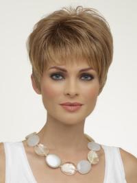 Natural Synthetic Wigs Boycuts Cropped Length Blonde Color