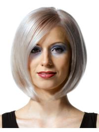 Full Lace Bobs Chin Length Straight 10" Platinum Blonde High Quality Fashion Wigs